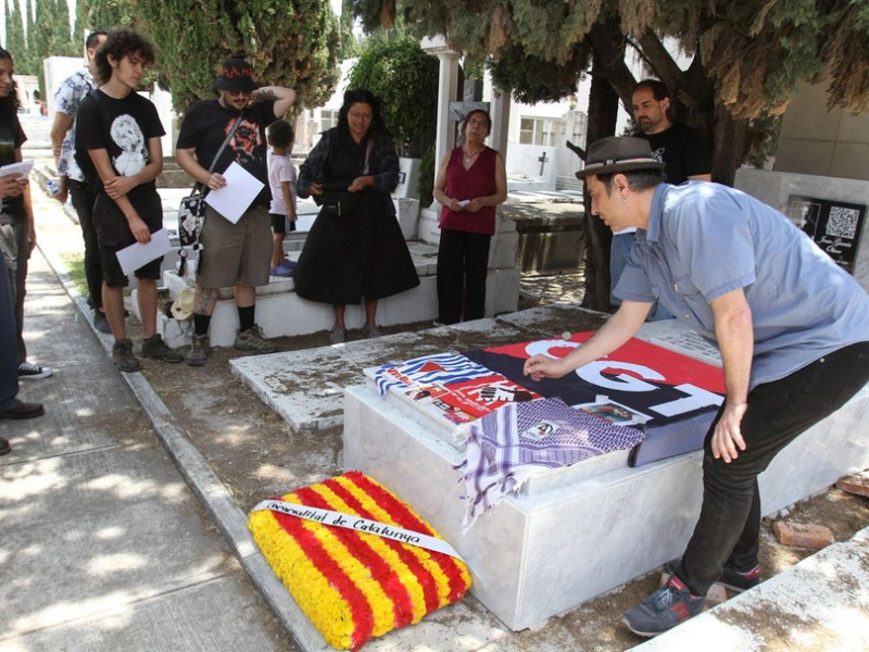 Acto de dignificación de la tumba de Joan García Oliver en Guadalajara&nbsp;(México)