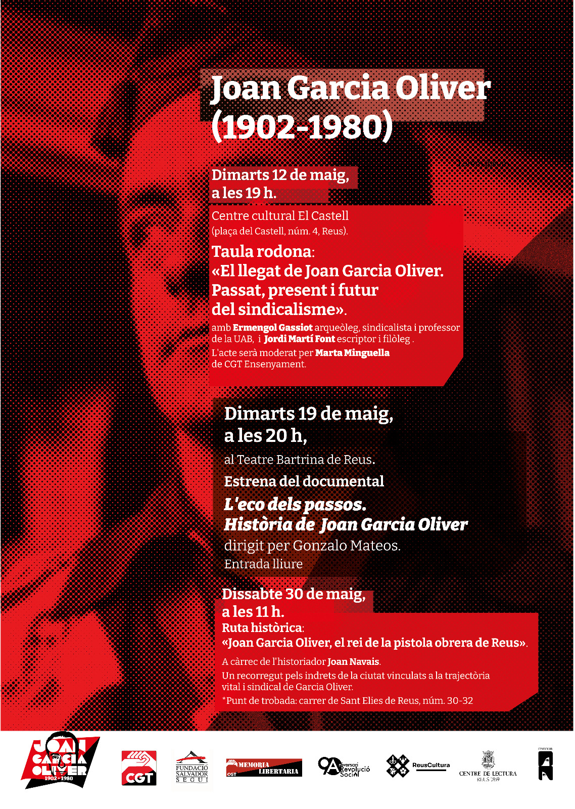 Actos en torno a la figura de Joan Garcia Oliver, histórico líder anarcosindicalista